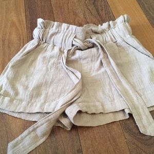 Tan Cotton Shorts